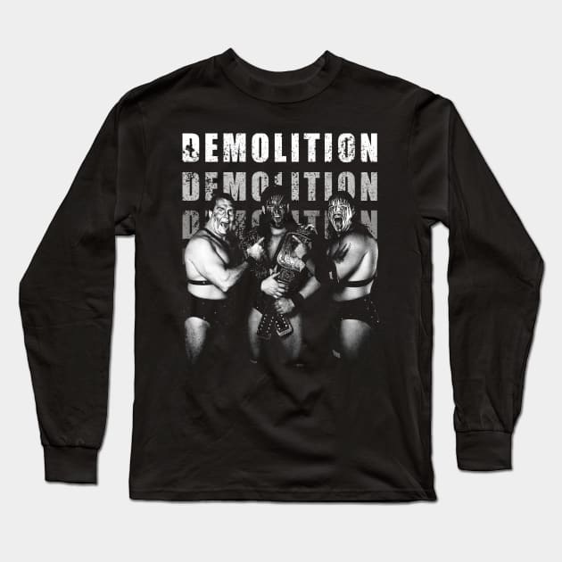 Demolition Trio Long Sleeve T-Shirt by RetroVania